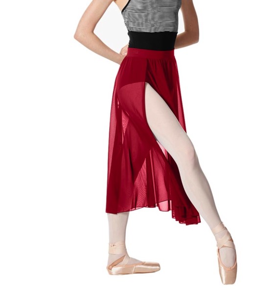 Langer geschlitzter Mesh Rock BELLA