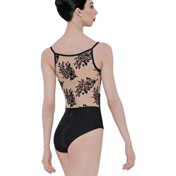 Flockprint Tatoo Leotard AZURITE