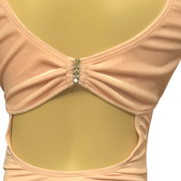 Mädchen Tank-Trikot mit Samtbustier u. Strassdetail