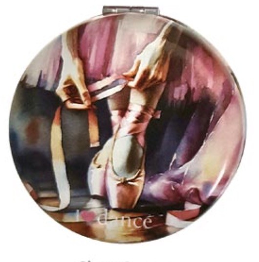 Runder Taschenspiegel I LOVE DANCE