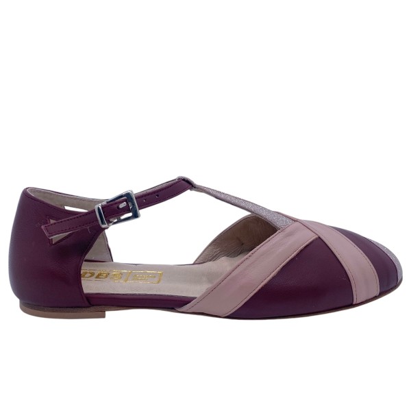 Swing Dance Shoes ELLA Wine Glitter